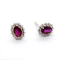 Earrings Mirco Visconti Woman in White Gold Rubino 1.04 Ct Z685S/B10R - Z685S/B10R